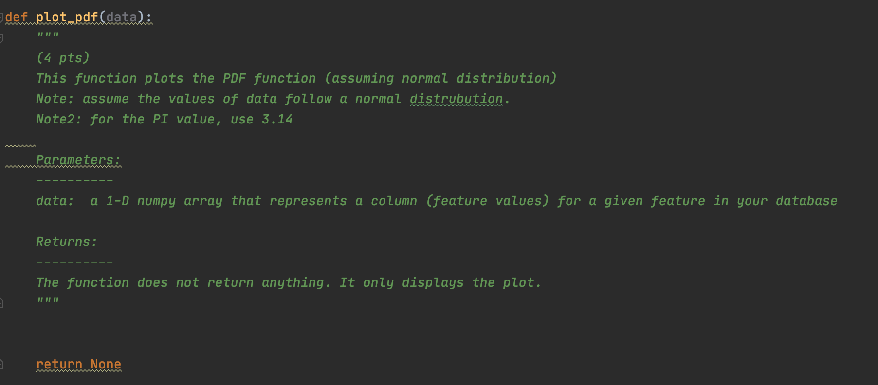 Fill in the body of the functions below following | Chegg.com
