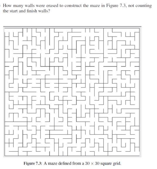 Solved How many walls were erased to construct the maze in | Chegg.com