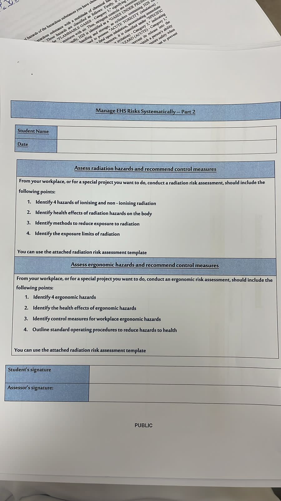 Solved From your workplace, or for a special project you | Chegg.com