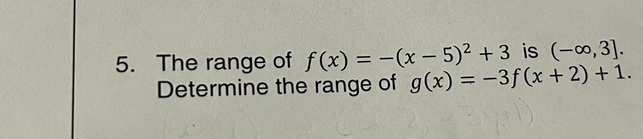 find range of x2 4x 3 2x2 5x 3