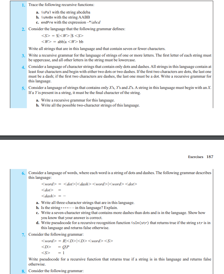 Do Chapter 5 Exercises (not Programming Problems!) 2 | Chegg.com