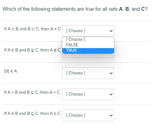 Solved Which Of The Following Statements Are True For All | Chegg.com