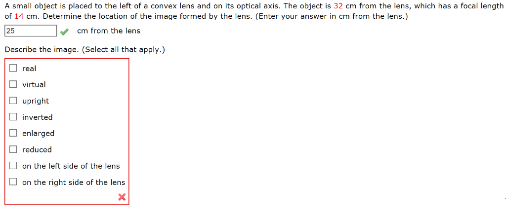 Solved A small object is placed to the left of a convex lens | Chegg.com