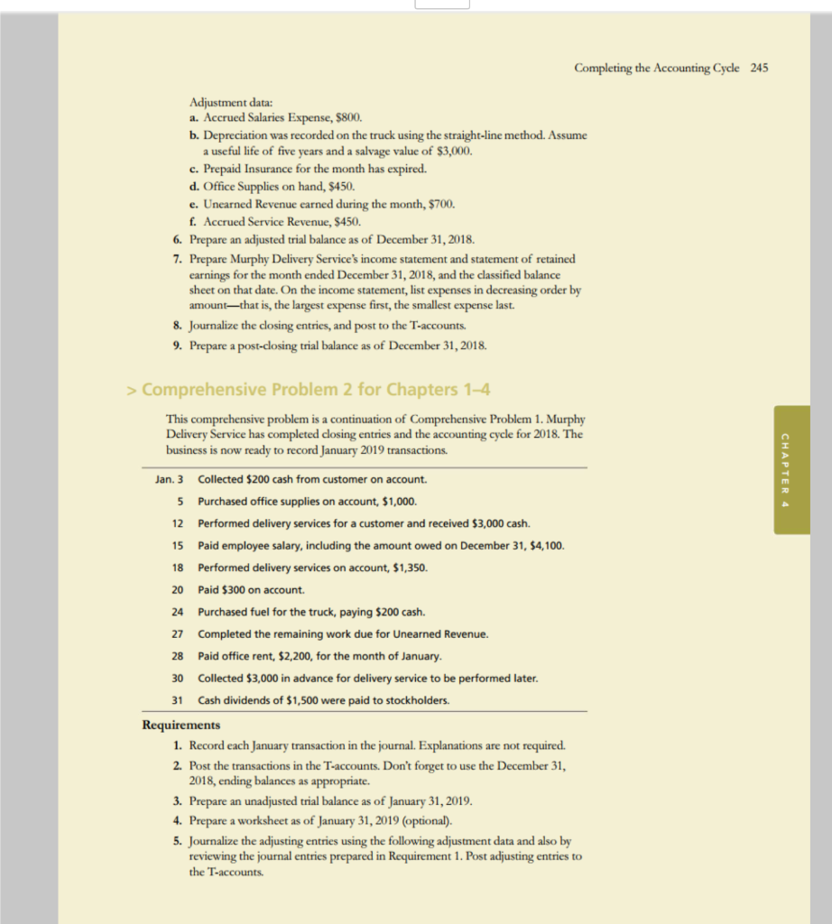 Solved Comprehensive problem 2 for chapter 1-4 This | Chegg.com