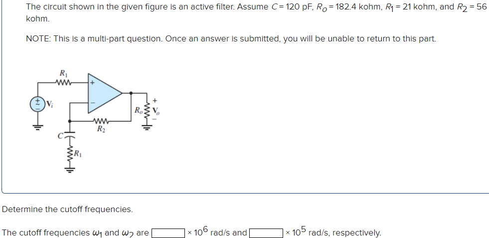 Solved The circuit shown in the given figure is an active | Chegg.com