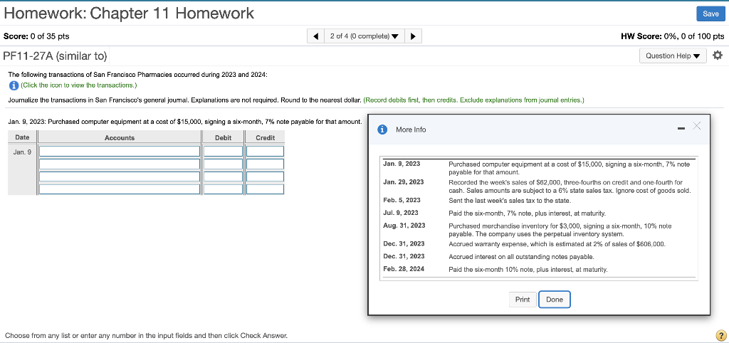 Solved Homework: Chapter 11 Homework Save Score: 0 of 35 pts | Chegg.com