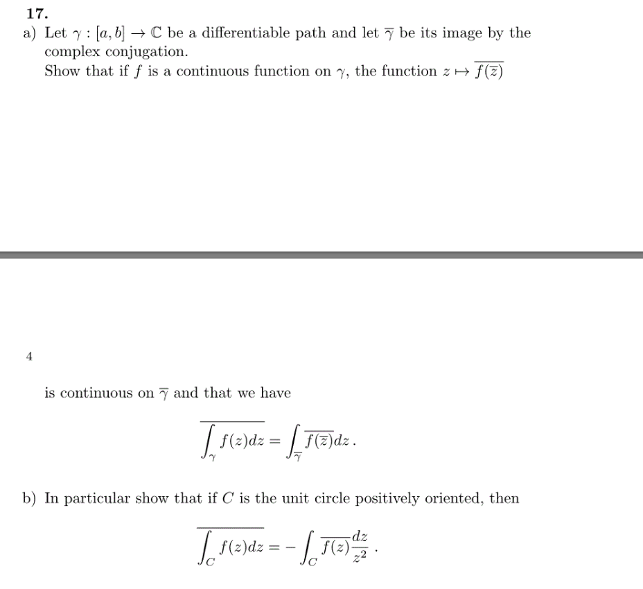 Solved 17. A) Let Y:[a, B] + C Be A Differentiable Path And | Chegg.com