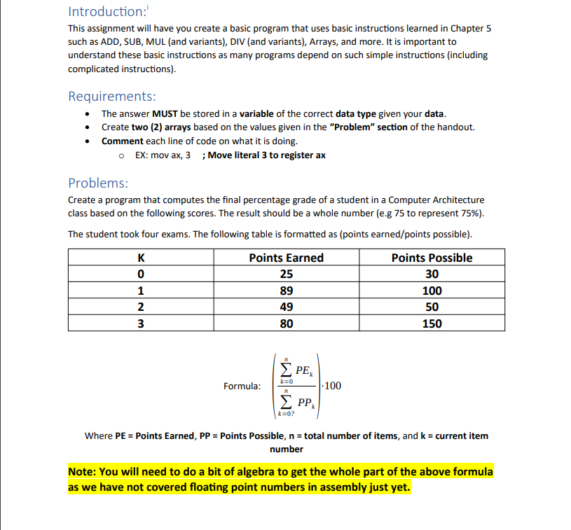 Solved Introduction: This assignment will have you create a | Chegg.com
