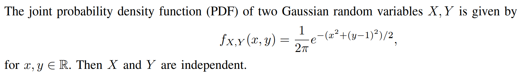 Solved The joint probability density function (PDF) of two | Chegg.com