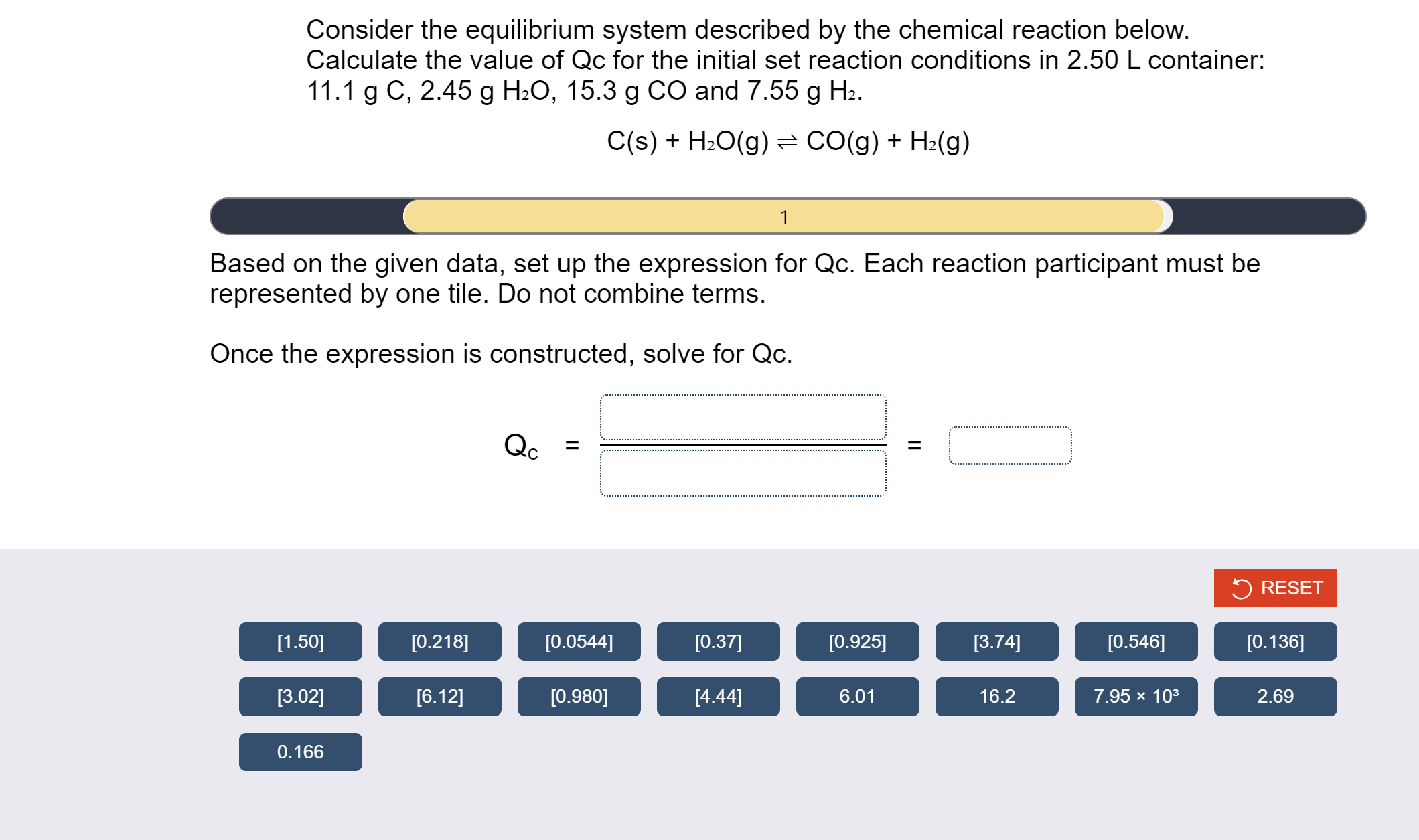 Solved Consider the equilibrium system described by the | Chegg.com