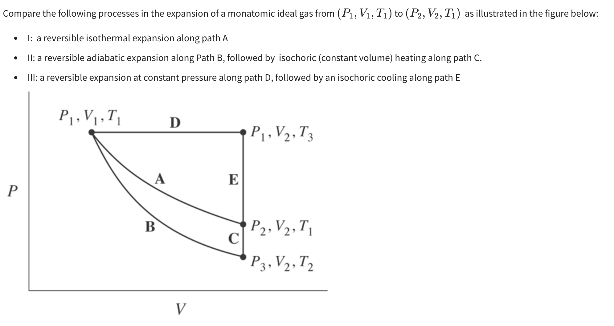 Solved Compare the following processes in the expansion of a | Chegg.com