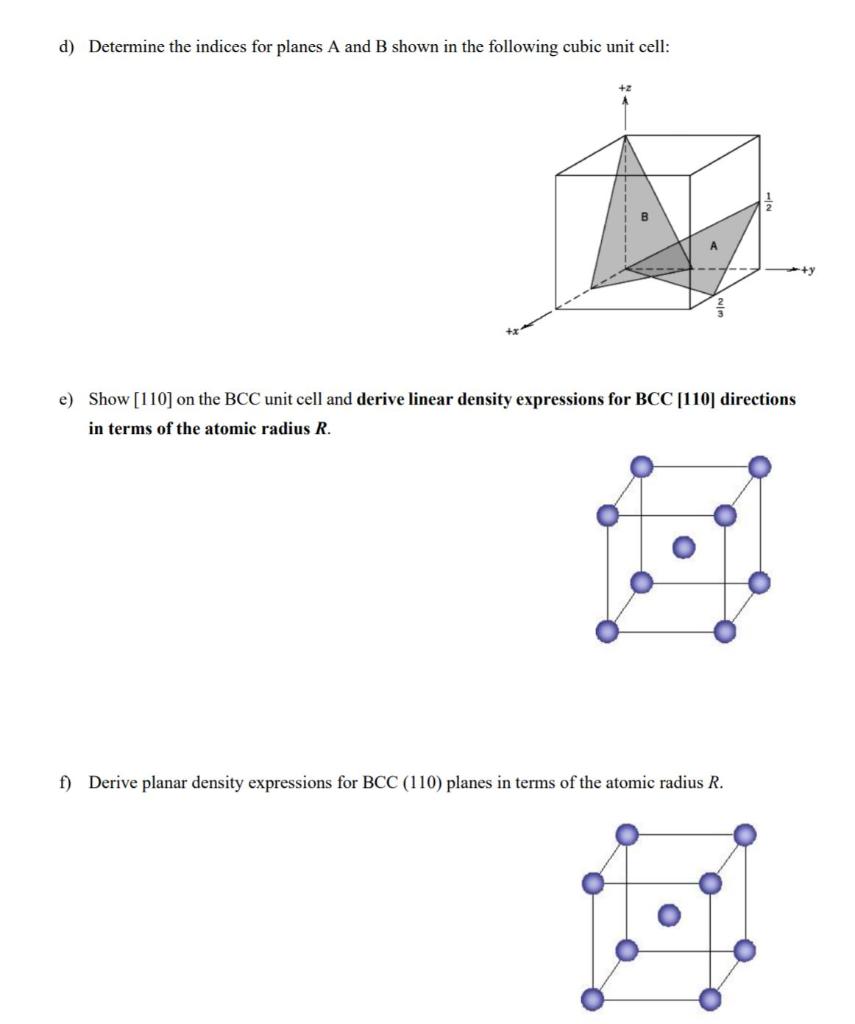 Solved Problem 2_ Crystalline Structure (25 Points) A) | Chegg.com