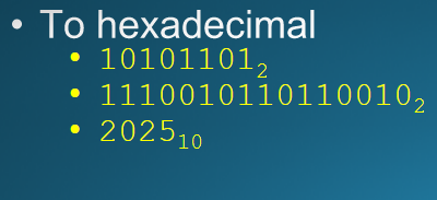 Solved - To hexadecimal - 101011012 - 11100101101100102 - | Chegg.com