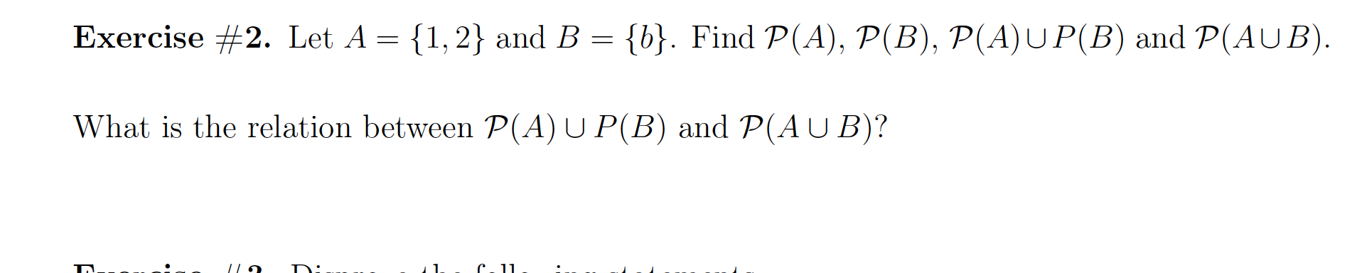 Solved Exercise # 2. Let A={1,2} And B={b}. Find | Chegg.com