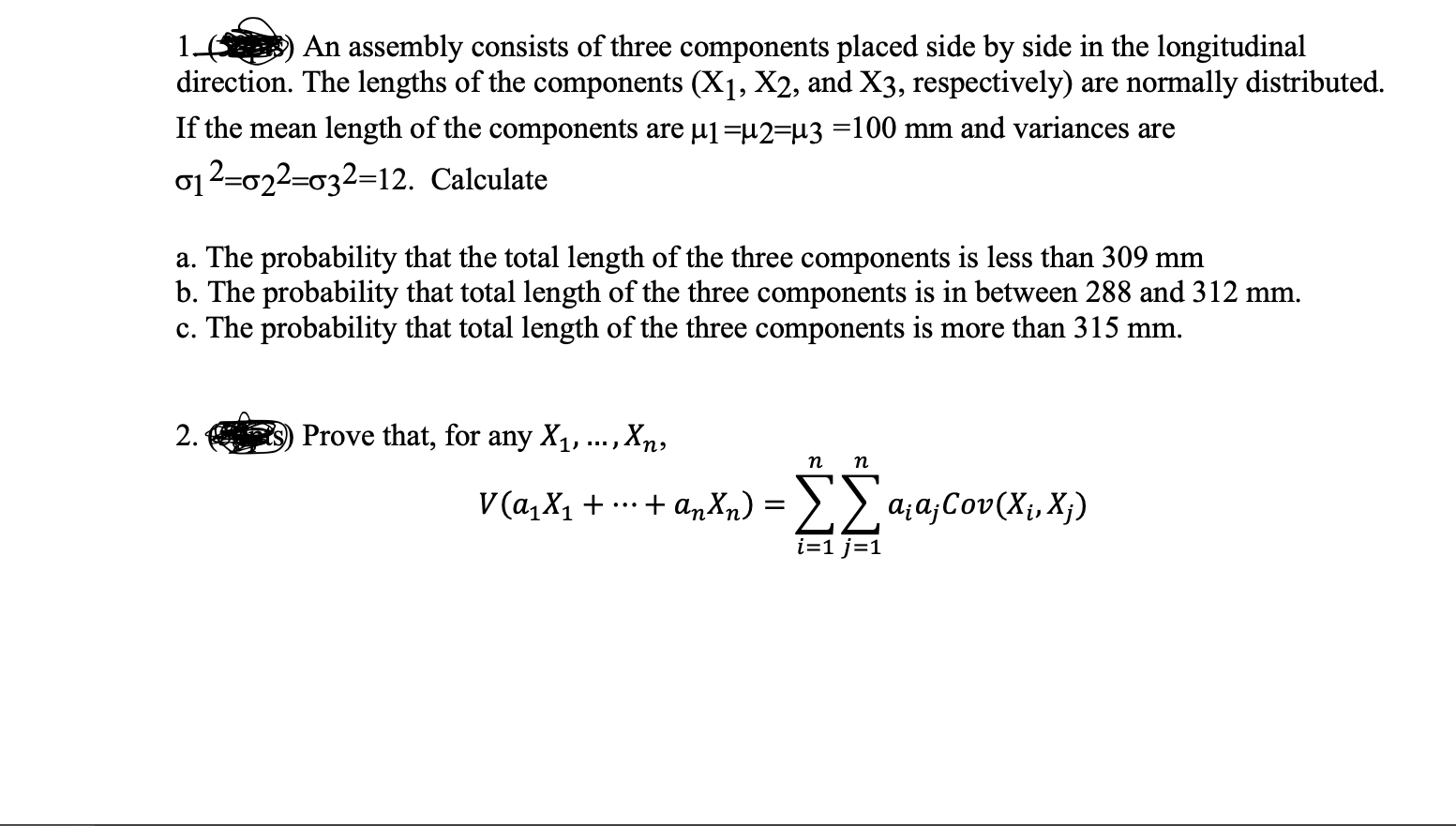 Solved 1 ﻿An assembly consists of three components placed | Chegg.com