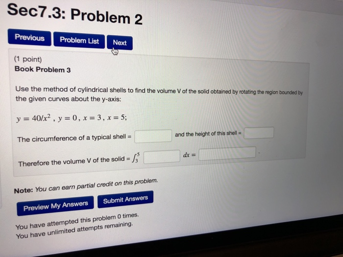 Solved Sec7.3: Problem 1 Previous Problem List Next (1 | Chegg.com