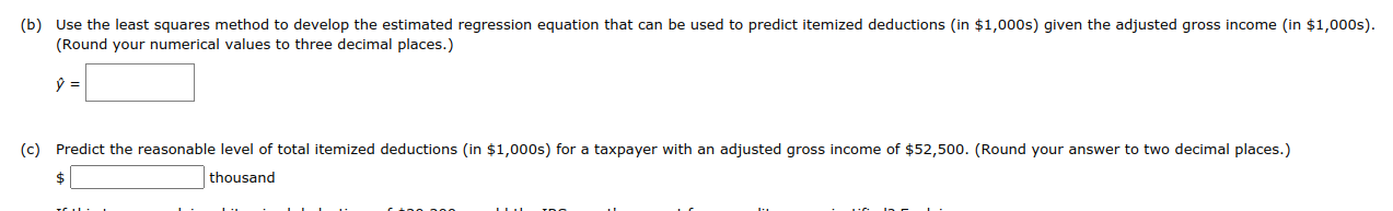 Solved (b) Use the least squares method to develop the | Chegg.com