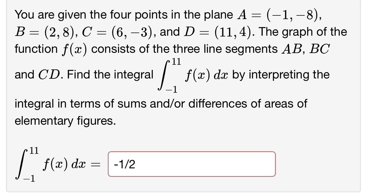 Solved You are given the four points in the plane A=(1,8),