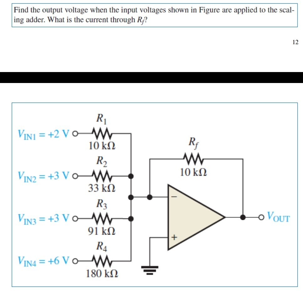 Solved Determine the output voltage for each circuit in | Chegg.com