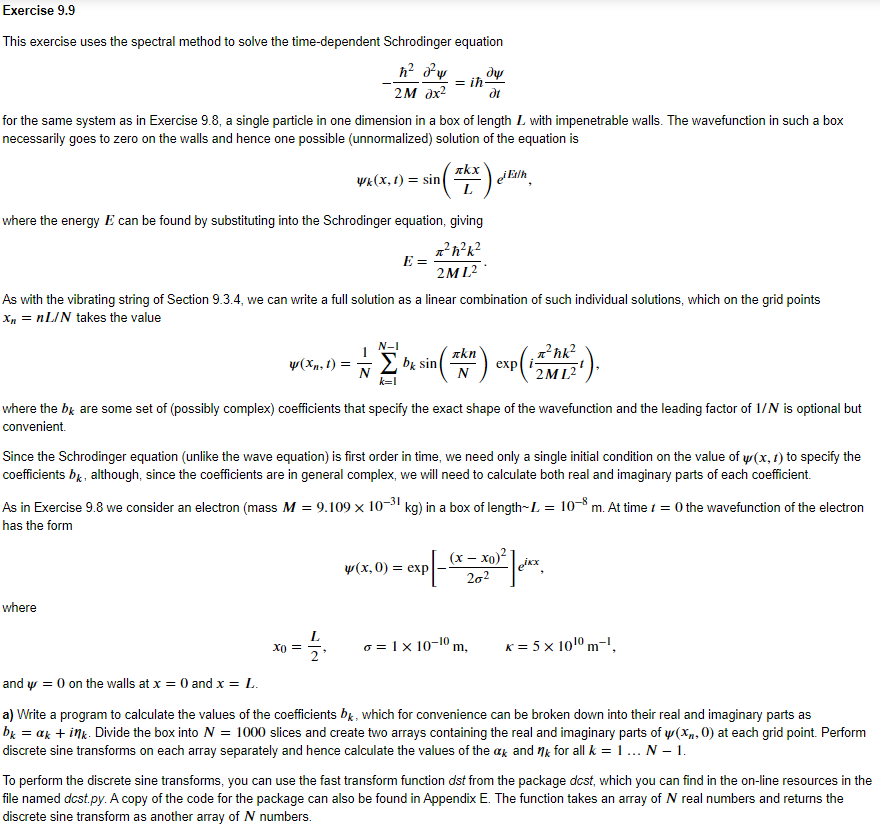 Solved Exercise 9.9 This Exercise Uses The Spectral Method | Chegg.com