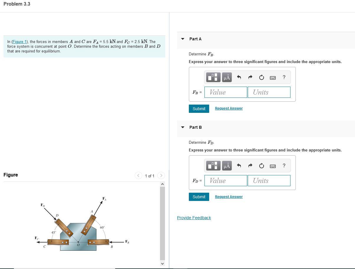 Solved Problem 3.3 Part A In (Figure 1), the forces in | Chegg.com