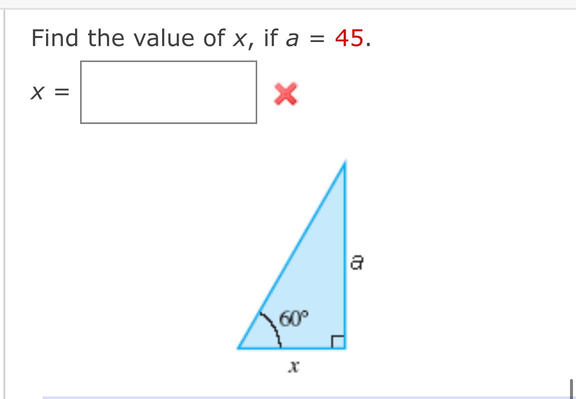 find the value of x in each case 60 2x 4x