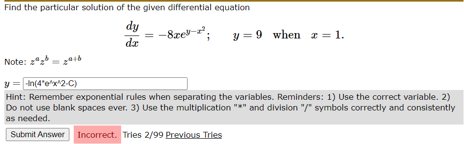 Solved This is Calc II Chapter of Separation of Variables. | Chegg.com