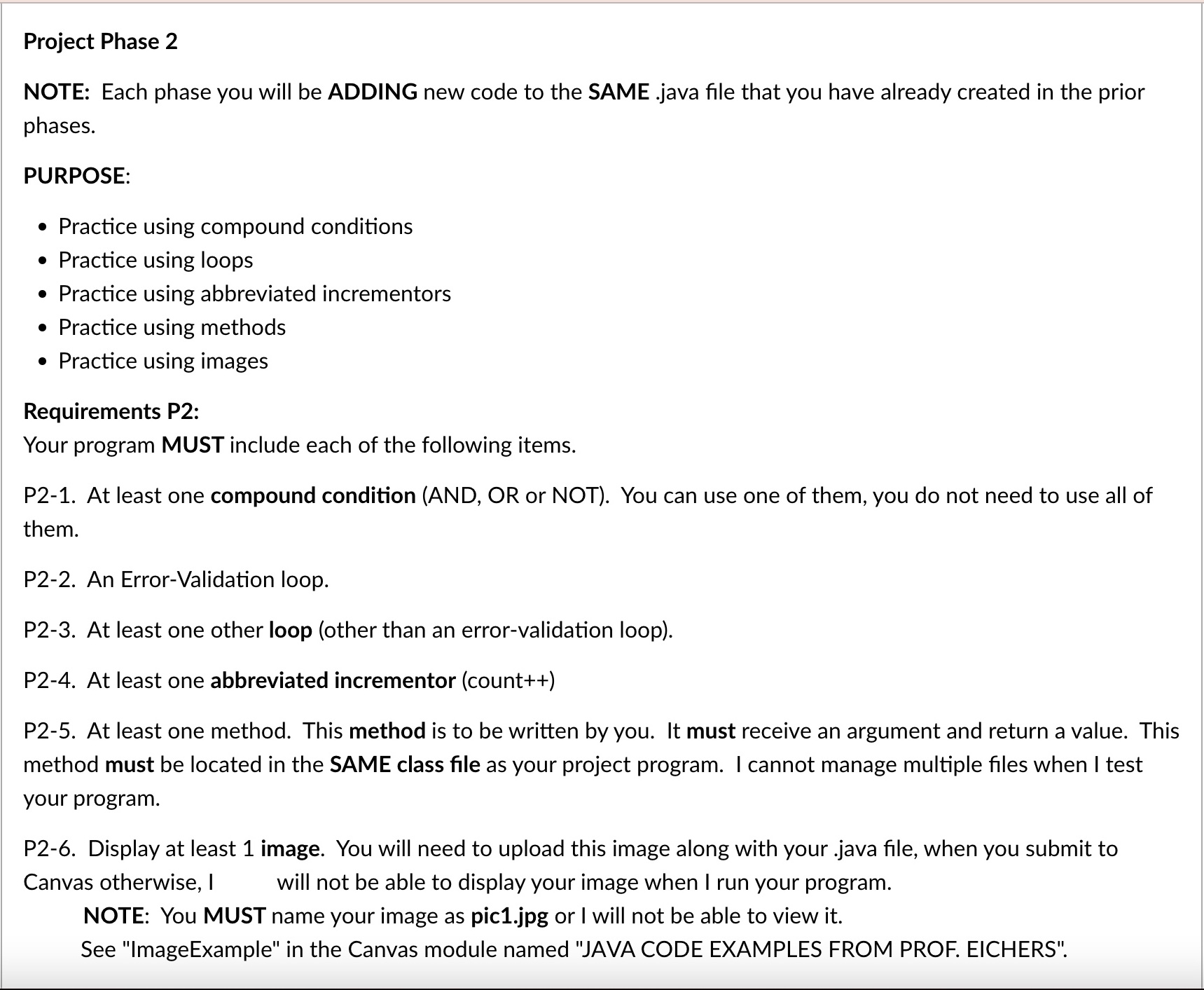 Solved Project Phase 2 NOTE: Each phase you will be ADDING | Chegg.com