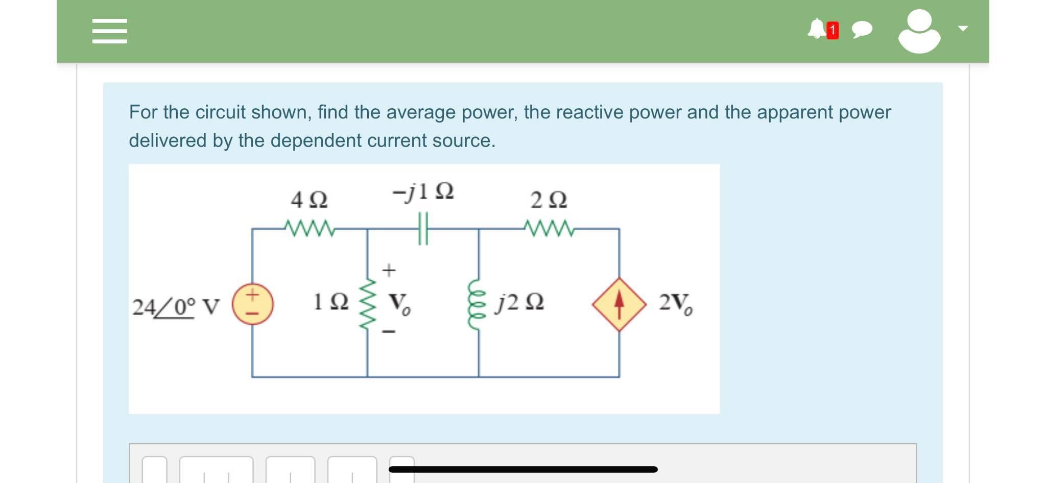 Solved Ξ For the circuit shown, find the average power, the | Chegg.com