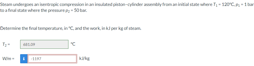 Solved Steam undergoes an isentropic compression in an | Chegg.com