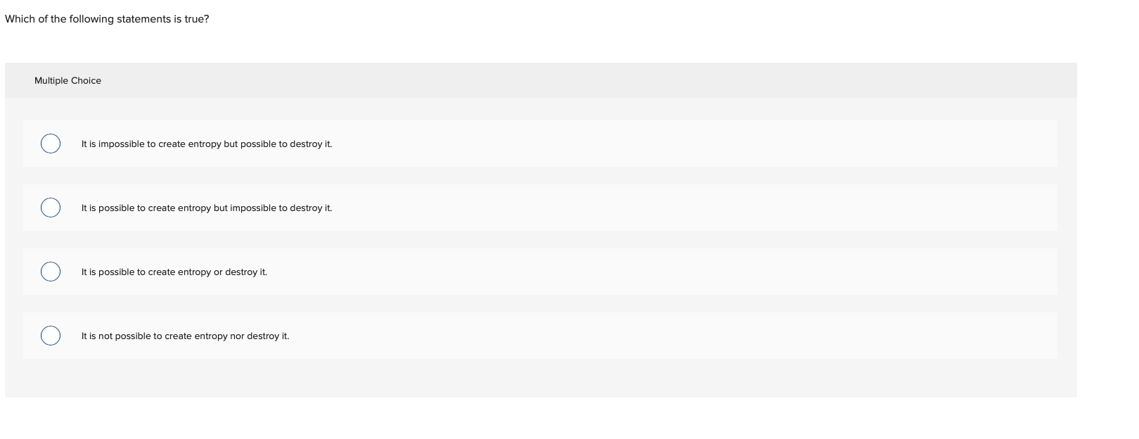 Solved Which of the following statements is true? Multiple | Chegg.com