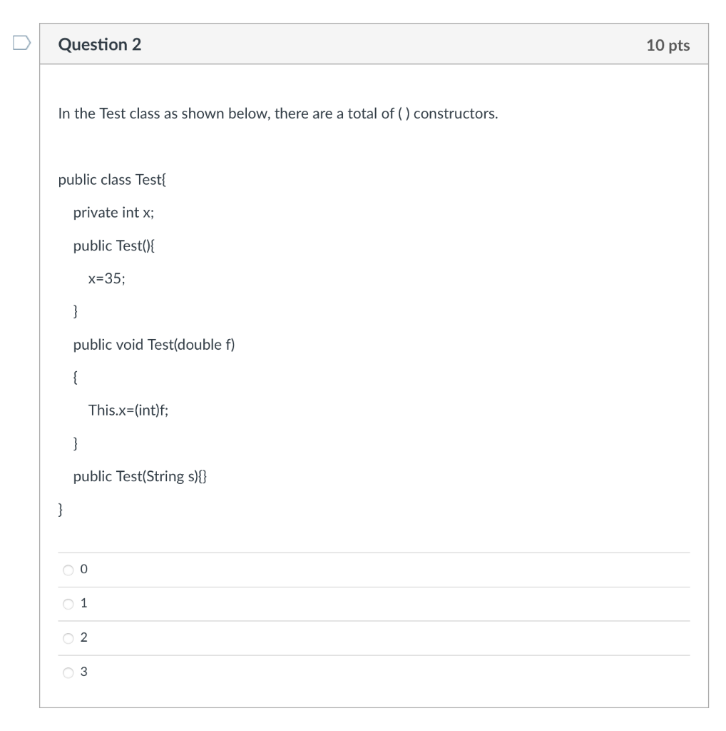 Solved Which of the following javadoc comments is correct () | Chegg.com