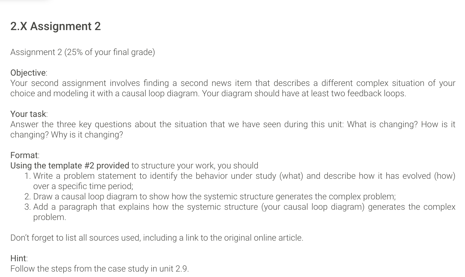2.X Assignment 2 Assignment 2 (25% of your final | Chegg.com