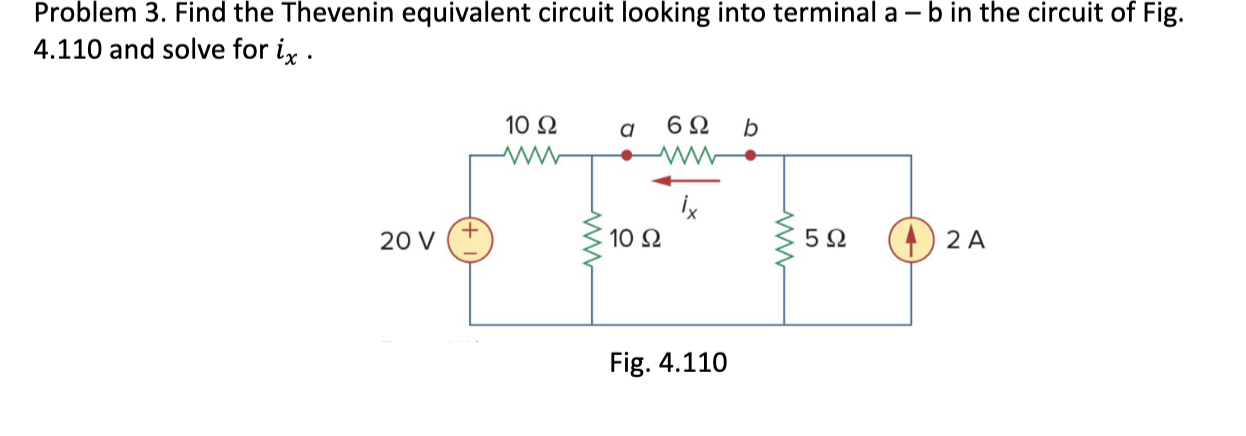 Solved Problem 3. Find The Thevenin Equivalent Circuit | Chegg.com