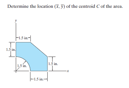 Solved Determine the location (xˉ,yˉ) of the centroid C of | Chegg.com ...