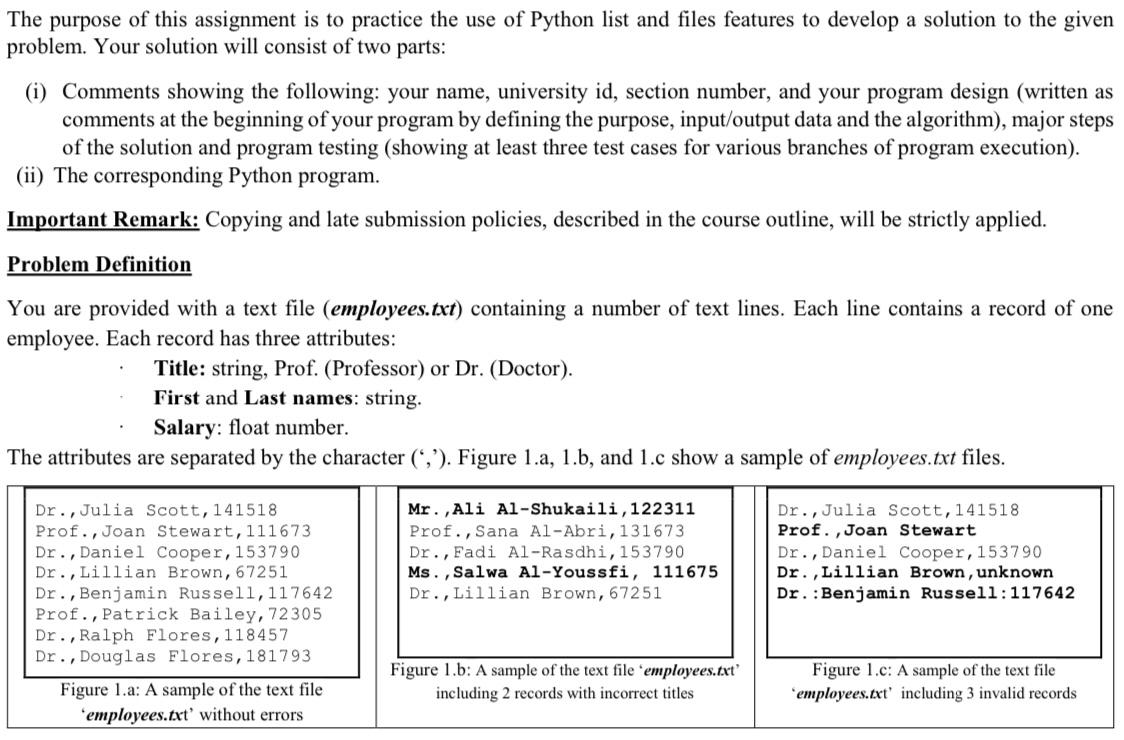 Solved Use Files And Lists Don t Use Function With Python Chegg