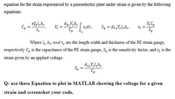 equation for the strain experienced by a | Chegg.com