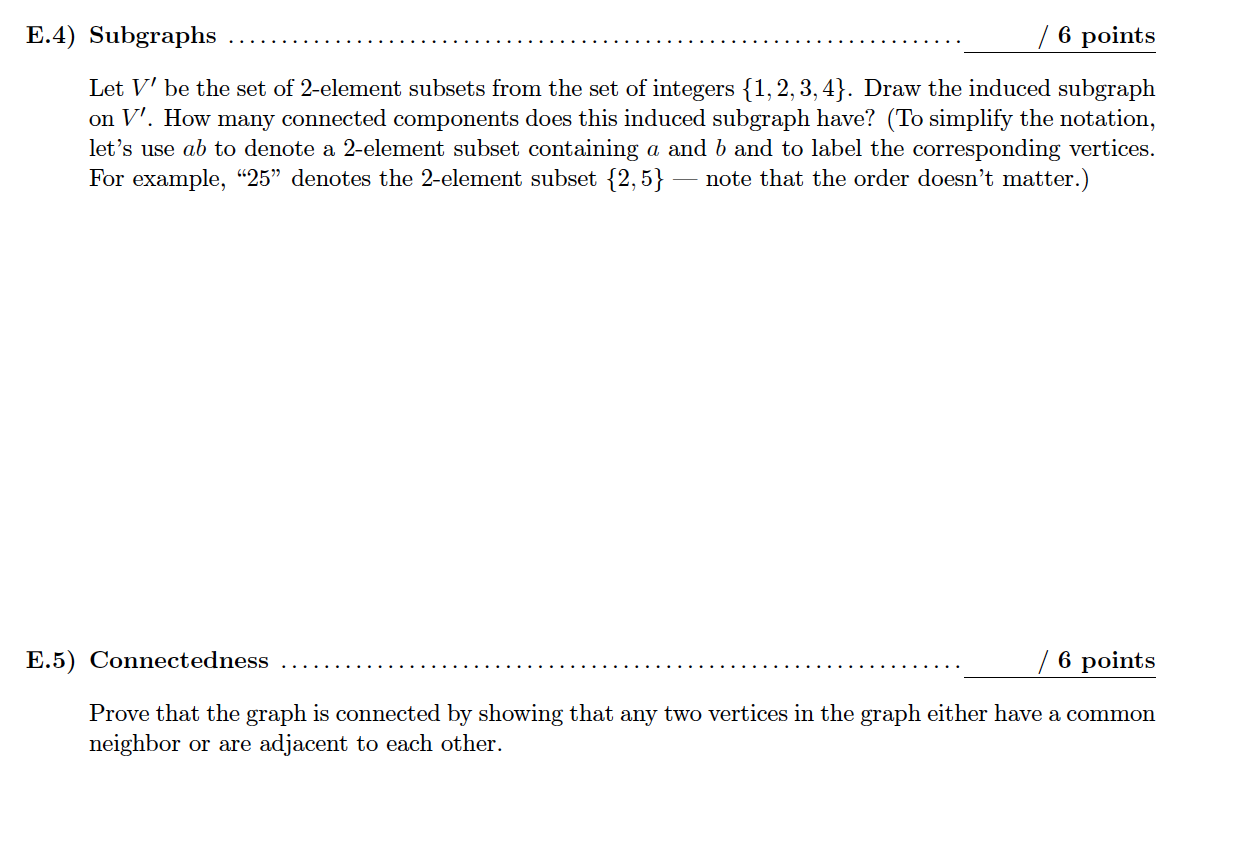 Solved Let G(V, E be a simple graph where the vertex set V | Chegg.com
