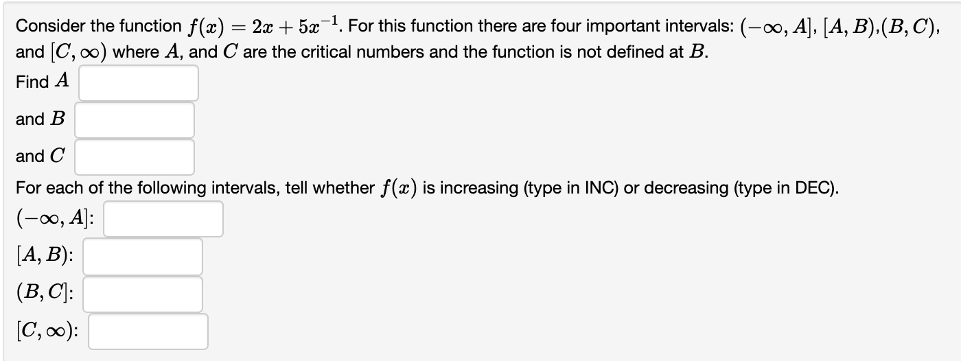 Solved = Consider the function f(x) 2x + 5x-1. For this | Chegg.com