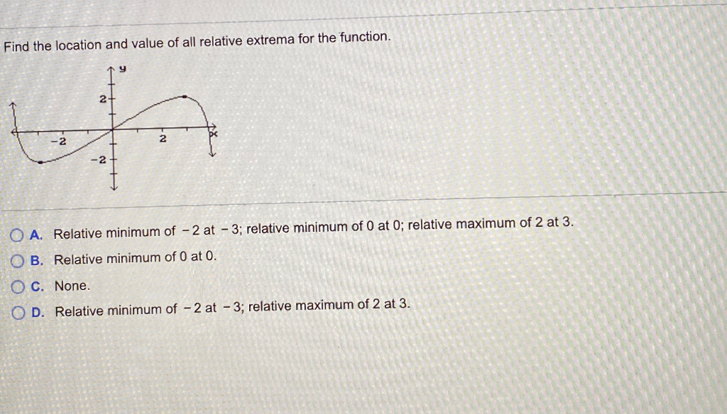 Solved Find the location and value of all relative extrema | Chegg.com