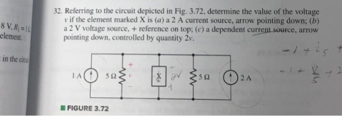 Solved 32. Referring to the circuit depicted in Fig. 3.72, | Chegg.com