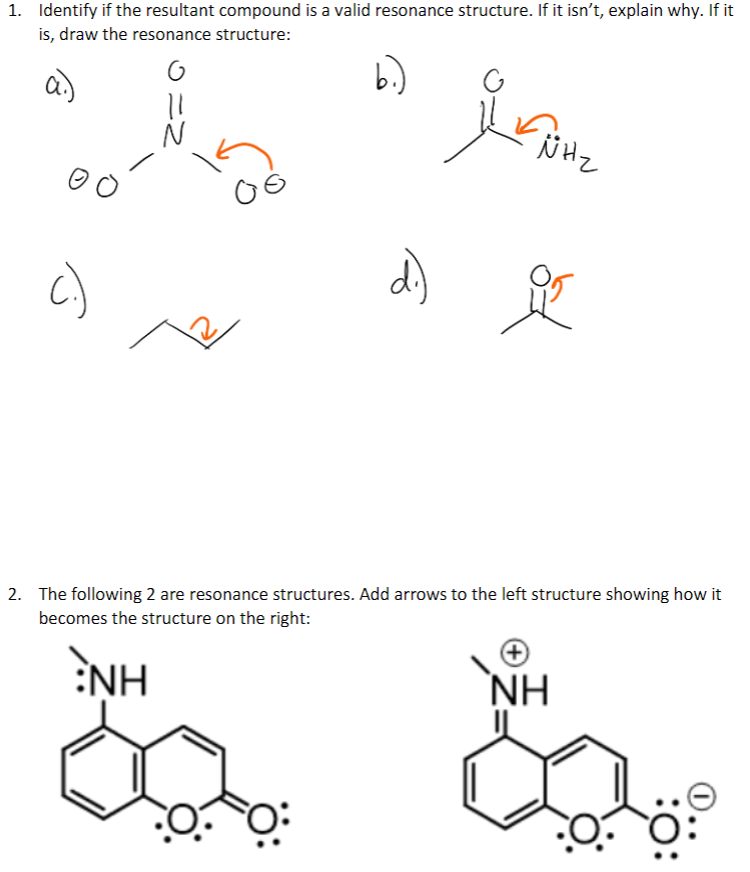 Solved 1. Identify if the resultant compound is a valid | Chegg.com