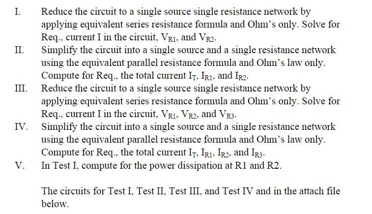 Solved I. Reduce the circuit to a single source single | Chegg.com