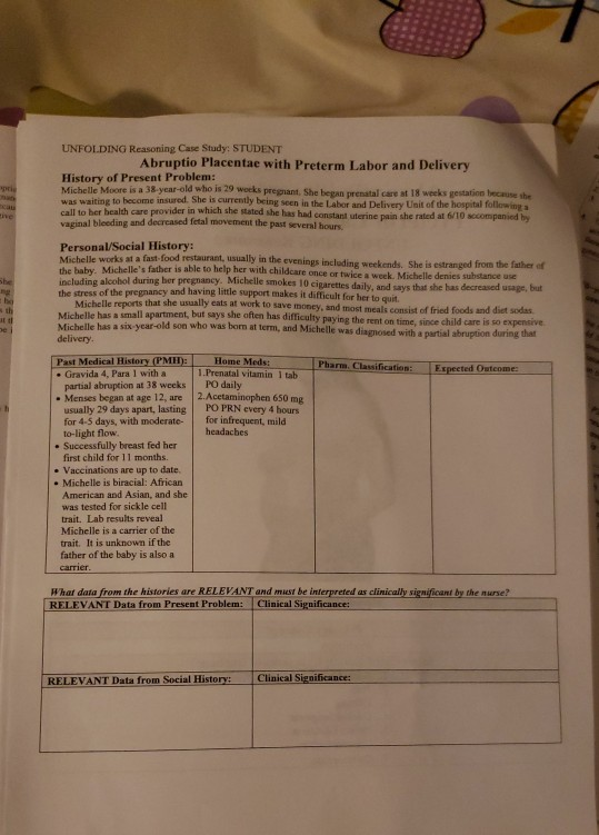 Ob case study scenario picture