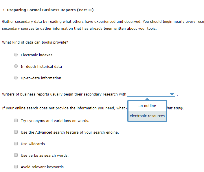 Solved 3 Preparing Formal Business Reports Part Ii Gat - 