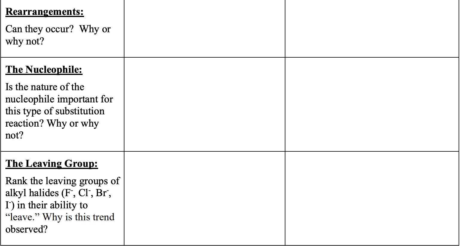 Solved All Or The Following Questions Concern Sn1 ﻿and Sn2 