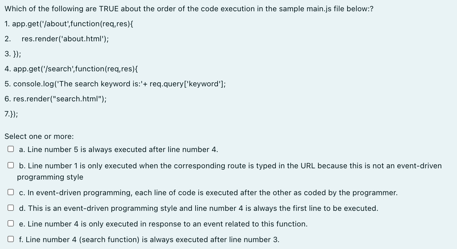 Solved Which of the following are TRUE about the order of | Chegg.com