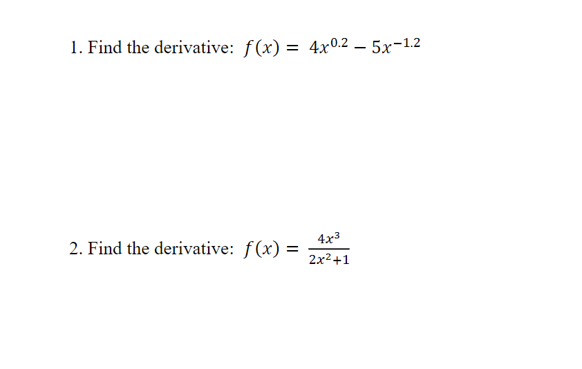 derivative of x 4 1 2