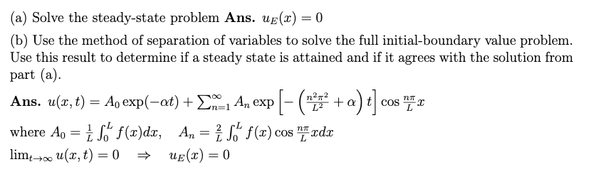 Solved Consider The Following Initial-boundary-value Problem | Chegg.com