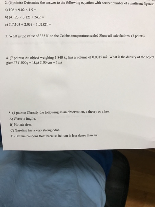 Solved 2. (6 Points) Determine The Answer To The Following | Chegg.com